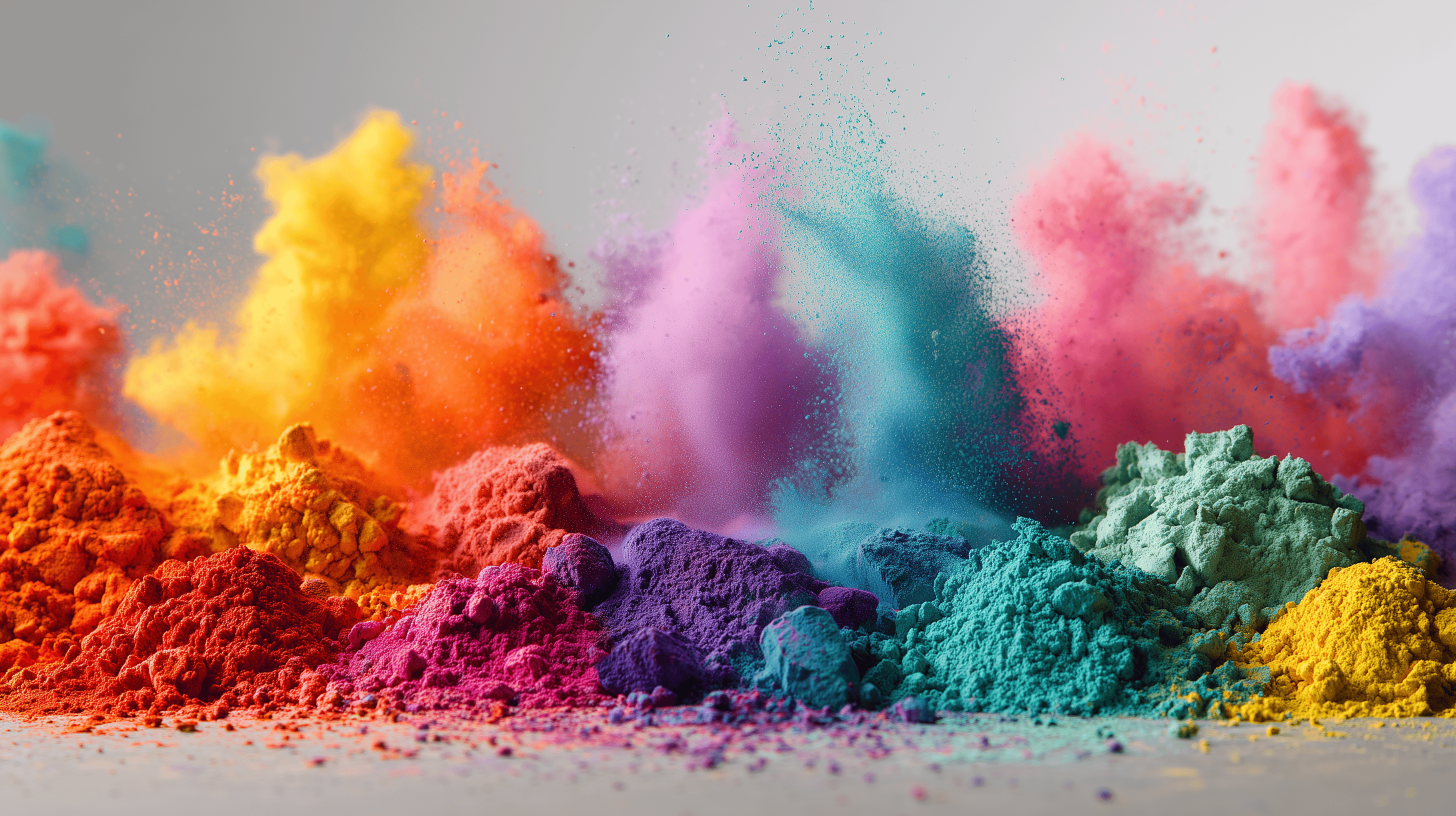 A person surrounded by harmonious colors, radiating peace and balance.