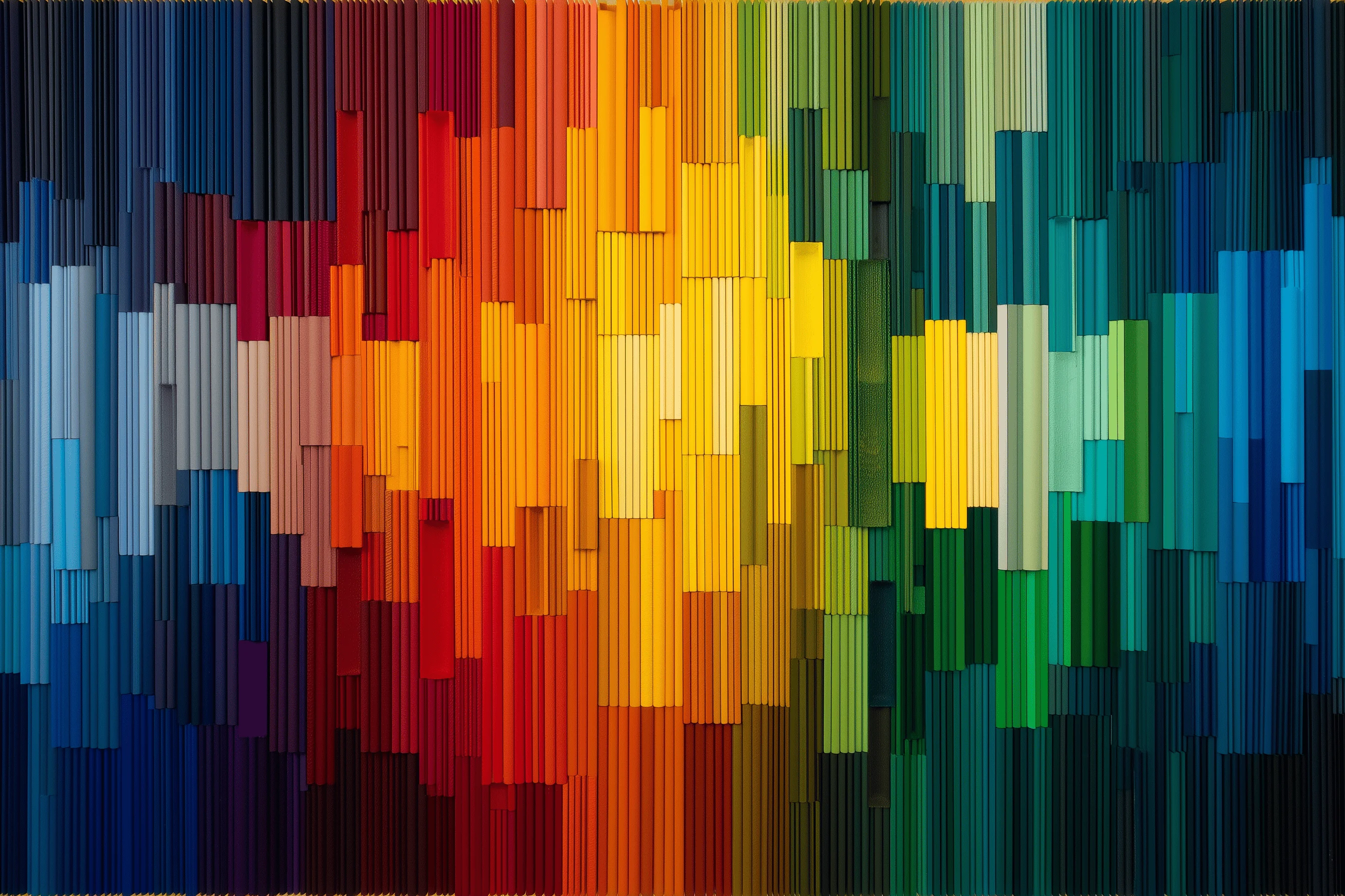 A cheerful yellow field of sunflowers, radiating happiness and optimism.