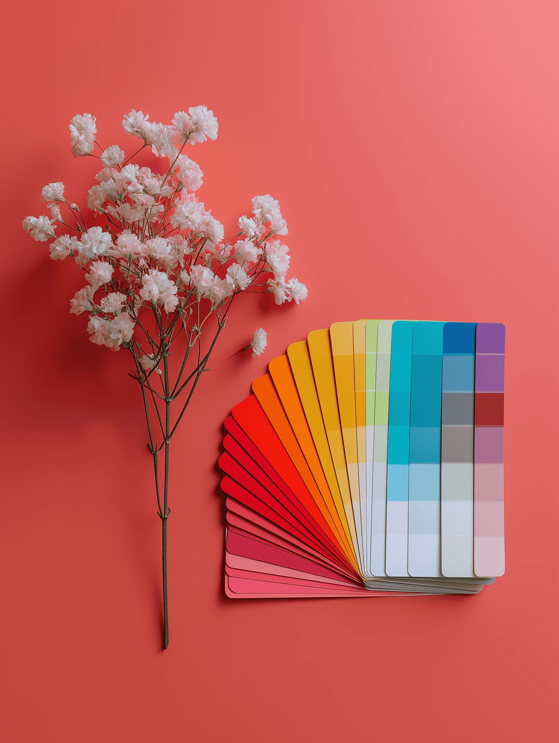 A spectrum of colors blending seamlessly, like a painter's dream.